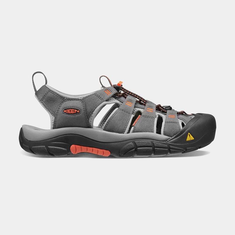 Keen Newport H2 Mens Hiking Sandals Grey/Orange Wholesale (5268-JYVQE)